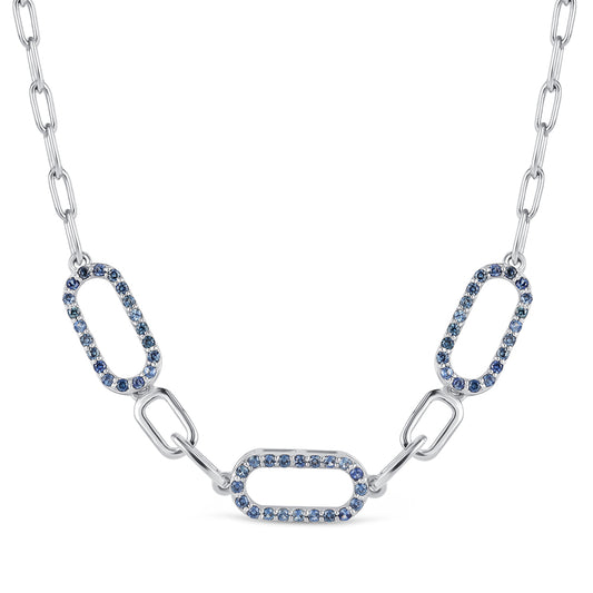 Strieborný Náhrdelník s Austrálskym Modrým Zafírom