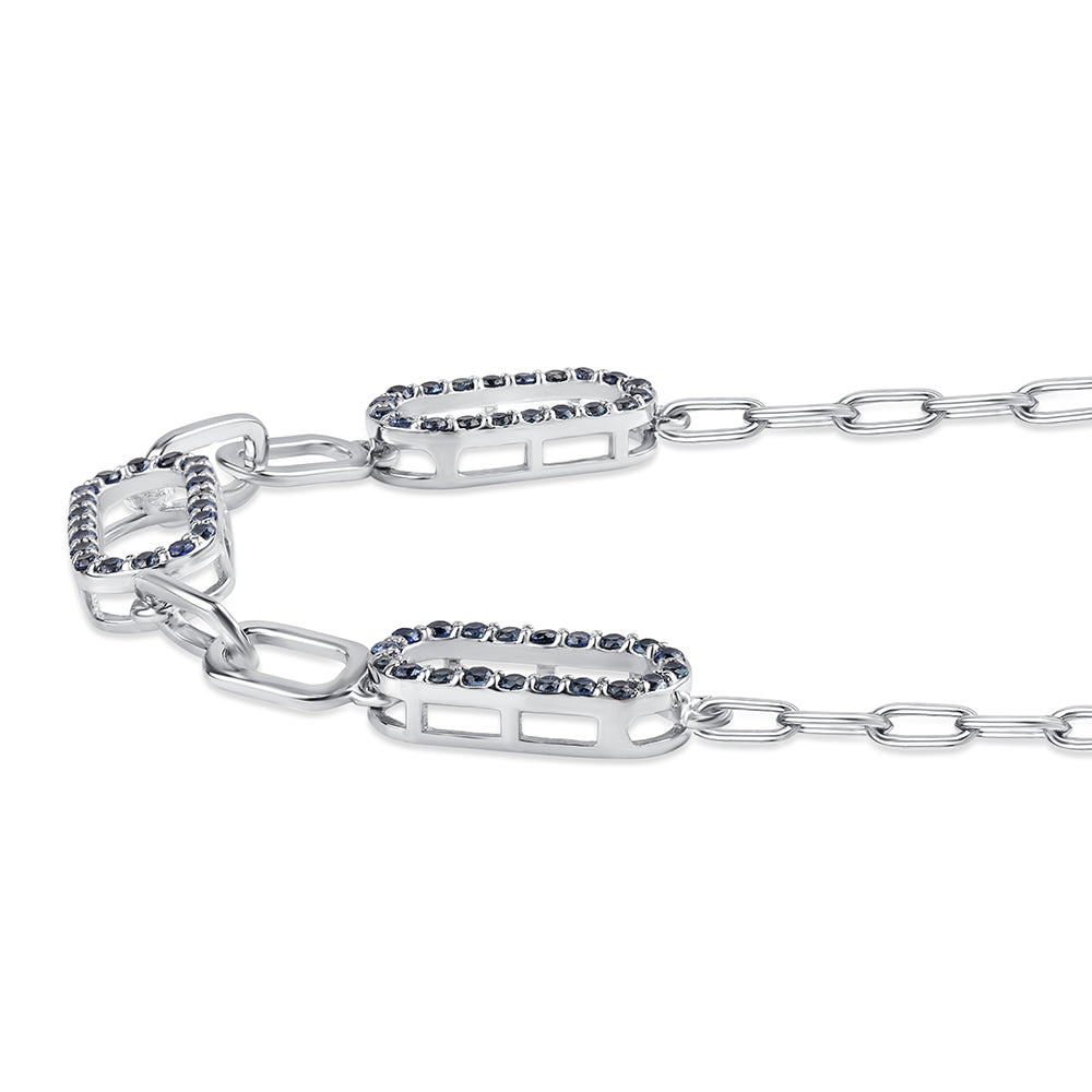 Strieborný Náhrdelník s Austrálskym Modrým Zafírom 3 