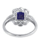Strieborný Prsteň s Austrálskym Modrým Zafírom a Bielym Topásom