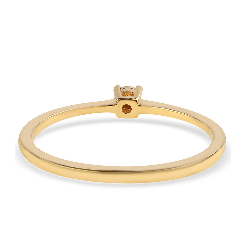 Pozlátený Strieborný Prsteň s Čiernym Diamantom 3 