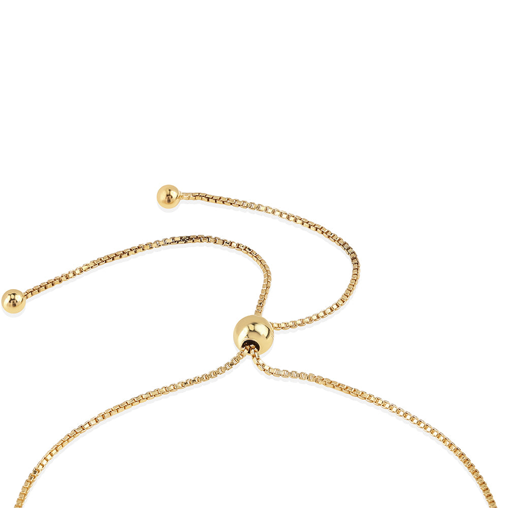 Pozlátený Strieborný Náramok s Čiernym Diamantom