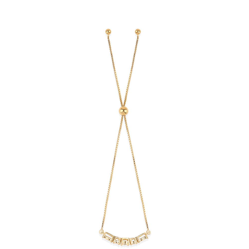 Pozlátený Strieborný Náramok s Čiernym Diamantom 3 