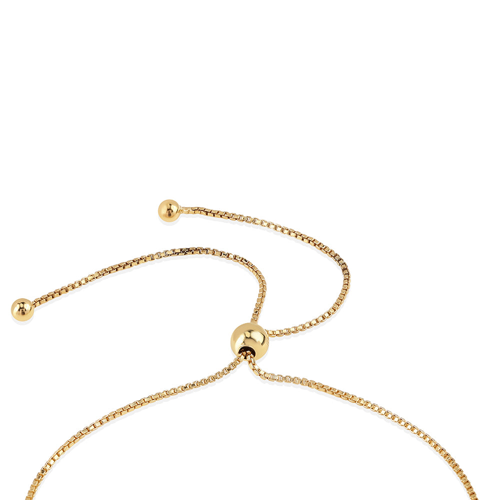 Pozlátený Strieborný Náramok s Čiernym Spinelom 2 