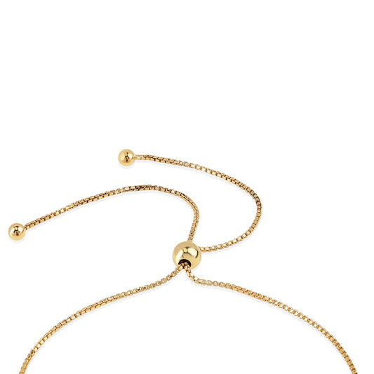 Pozlátený Strieborný Náramok s Čiernym Spinelom