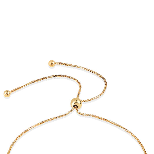 Pozlátený Strieborný Náramok s Čiernym Spinelom a Bielym Topásom