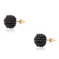 Pozlátené Strieborné Náušnice s Čiernym Spinelom