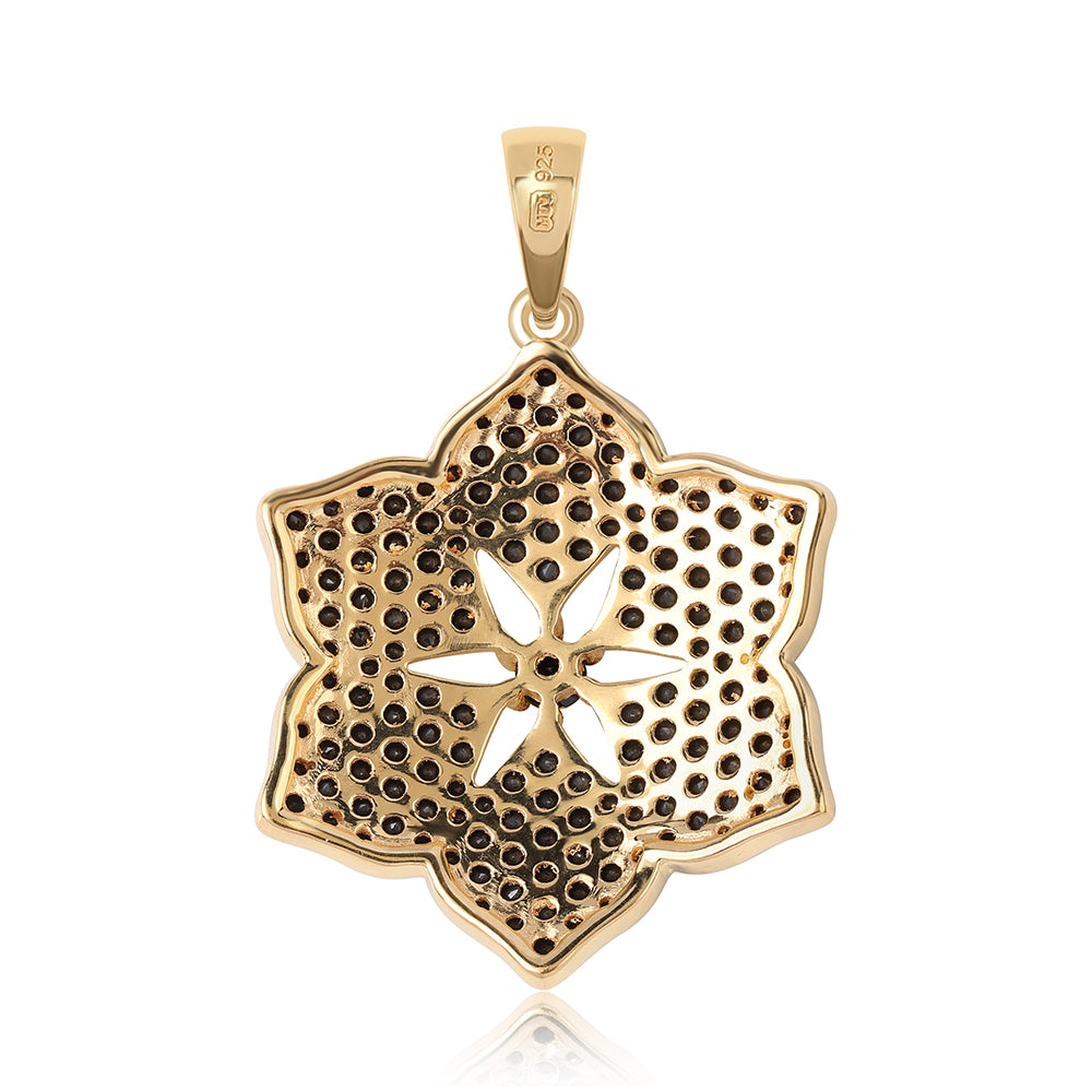 Pozlátený Strieborný Prívesok s Čiernym Spinelom