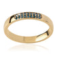Pozlátený Strieborný Prsteň s Modrým Diamantom
