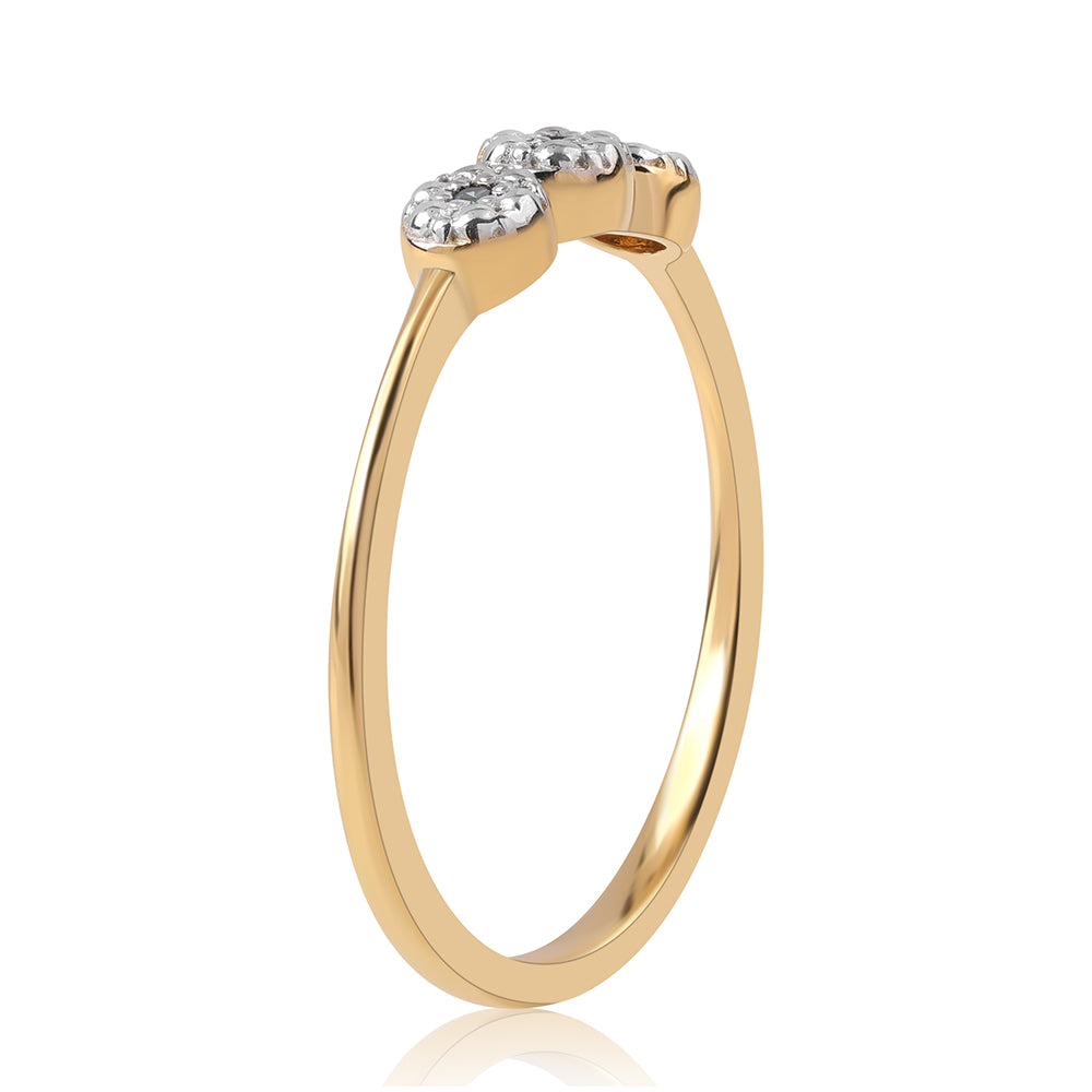 Pozlátený Strieborný Prsteň s Modrým Diamantom