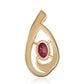 Pozlátený Strieborný Prívesok s Mozambickým Rubínom