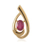 Pozlátený Strieborný Prívesok s Mozambickým Rubínom