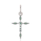 Kríž Strieborný Prívesok s Brazílskym Smaragdom