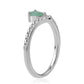 Strieborný Prsteň s Brazílskym Smaragdom a Bielym Topásom