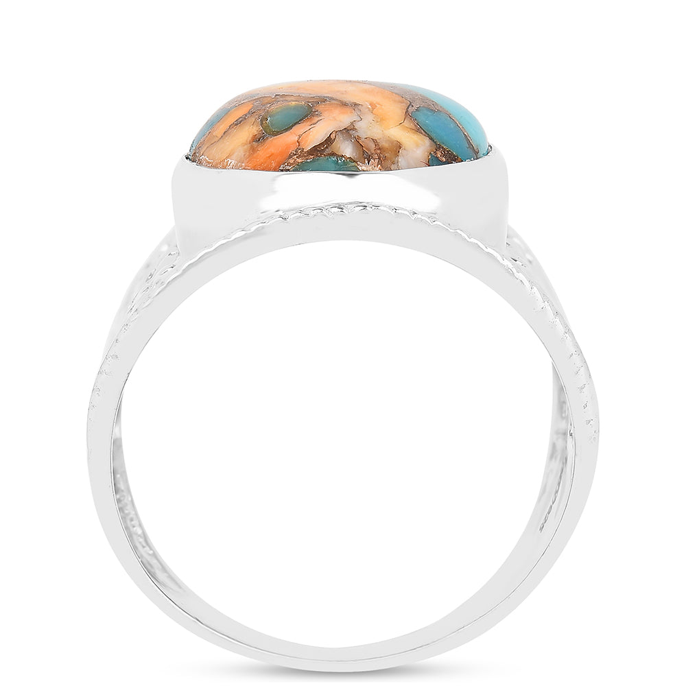 Strieborný Prsteň s Ustricovým Tyrkysom 3 