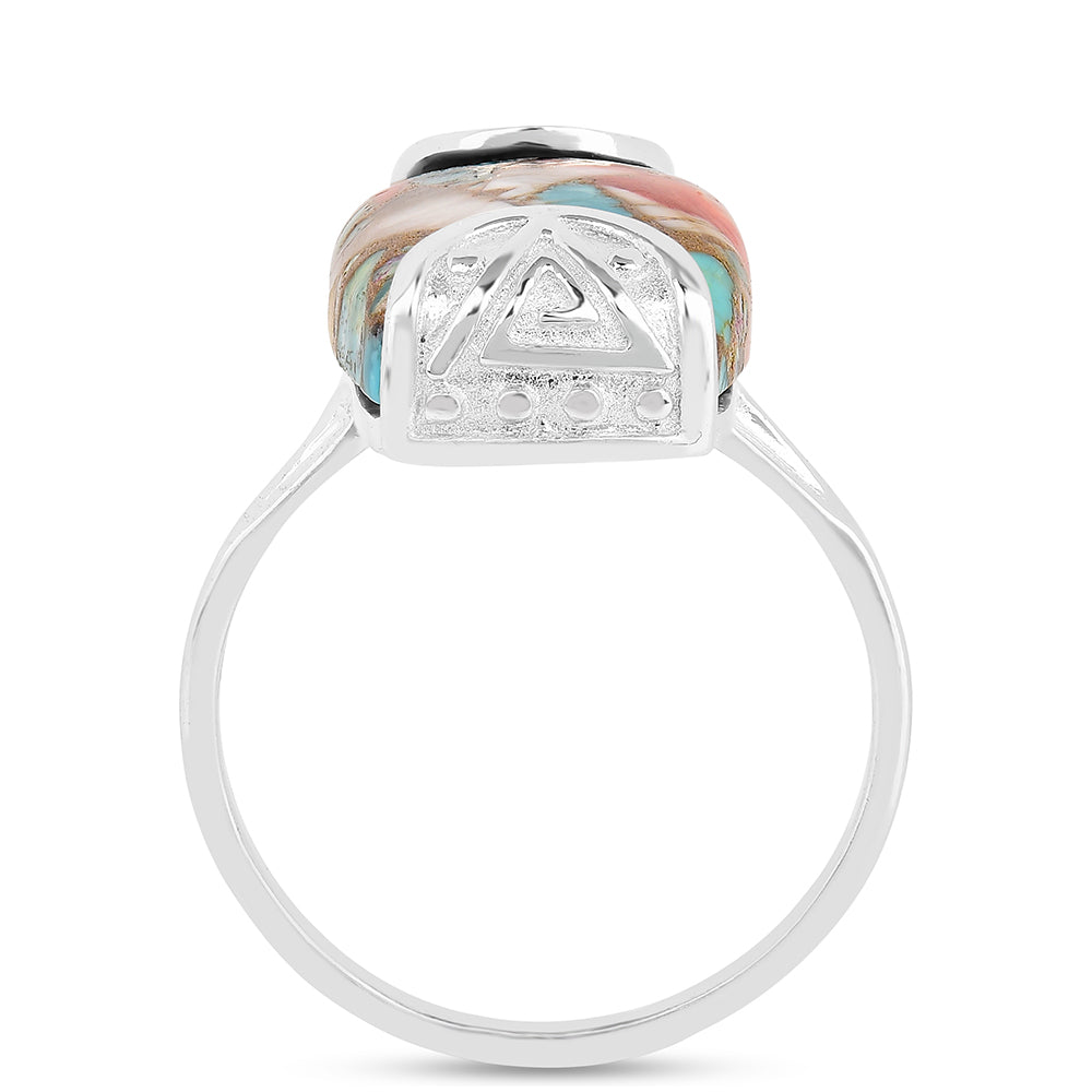 Strieborný Prsteň s Ustricovým Tyrkysom