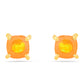 Pozlátené Strieborné Náušnice s Ohnivým Opálom