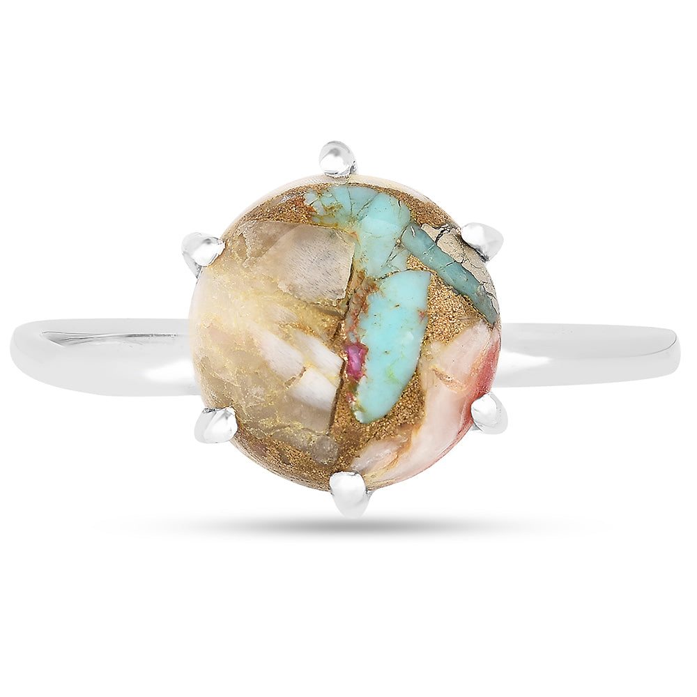 Strieborný Prsteň s Ustricovým Tyrkysom