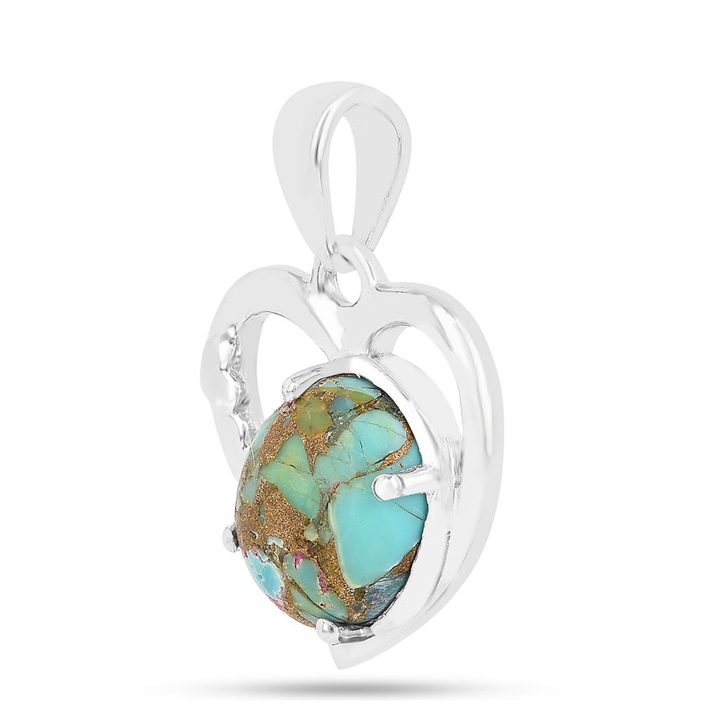 Strieborný Prívesok s Ustricovým Tyrkysom 2 