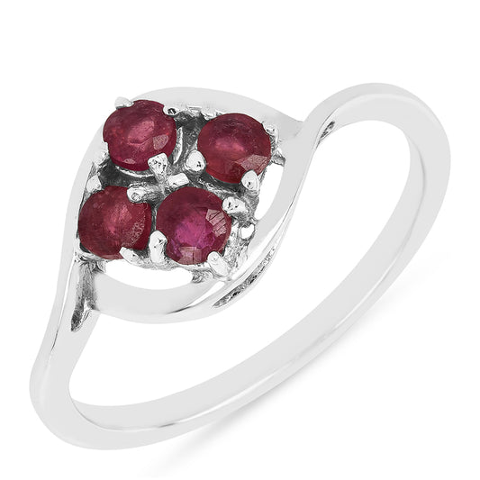 Strieborný Prsteň s Thajským Rubínom