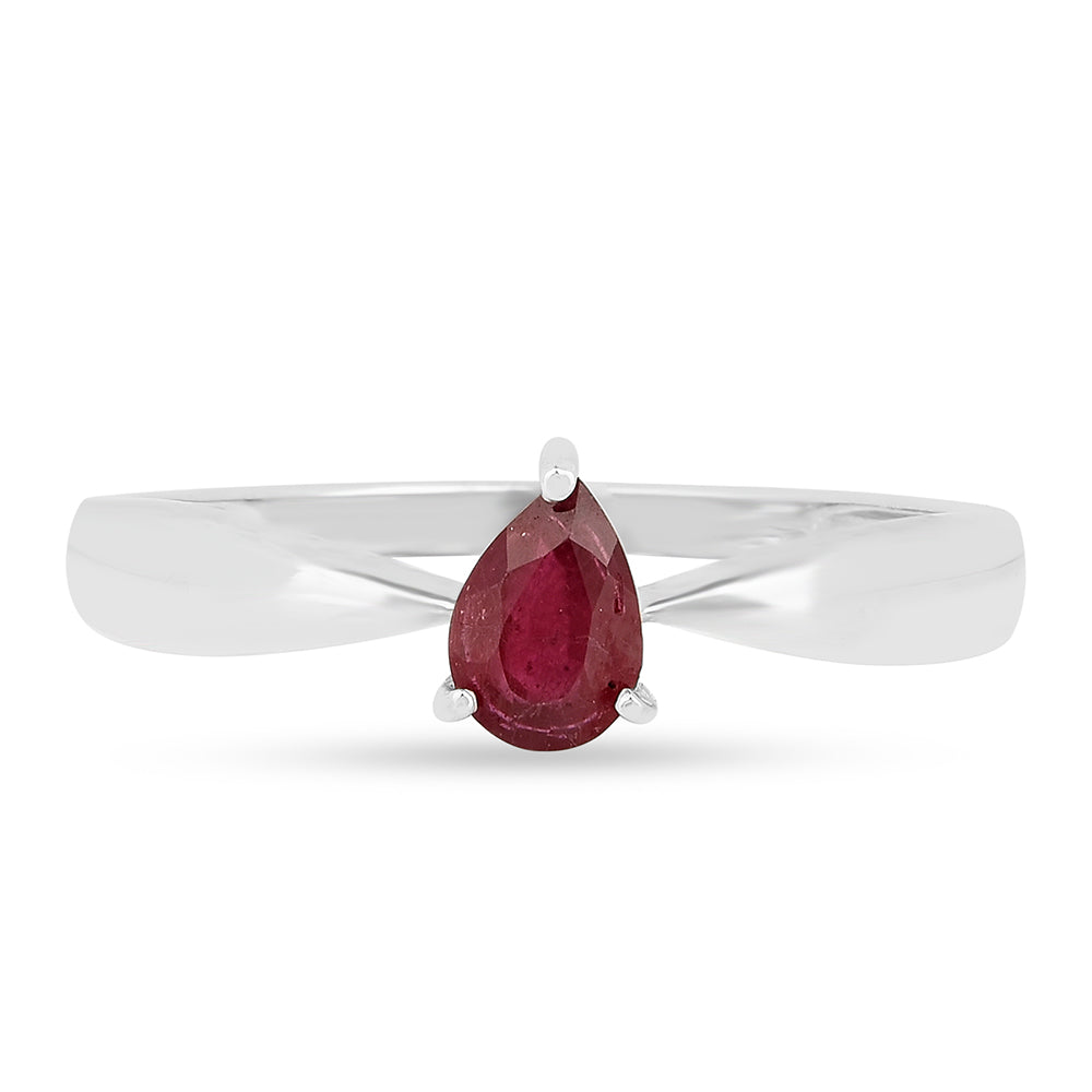 Strieborný Prsteň s Thajským Rubínom 2 