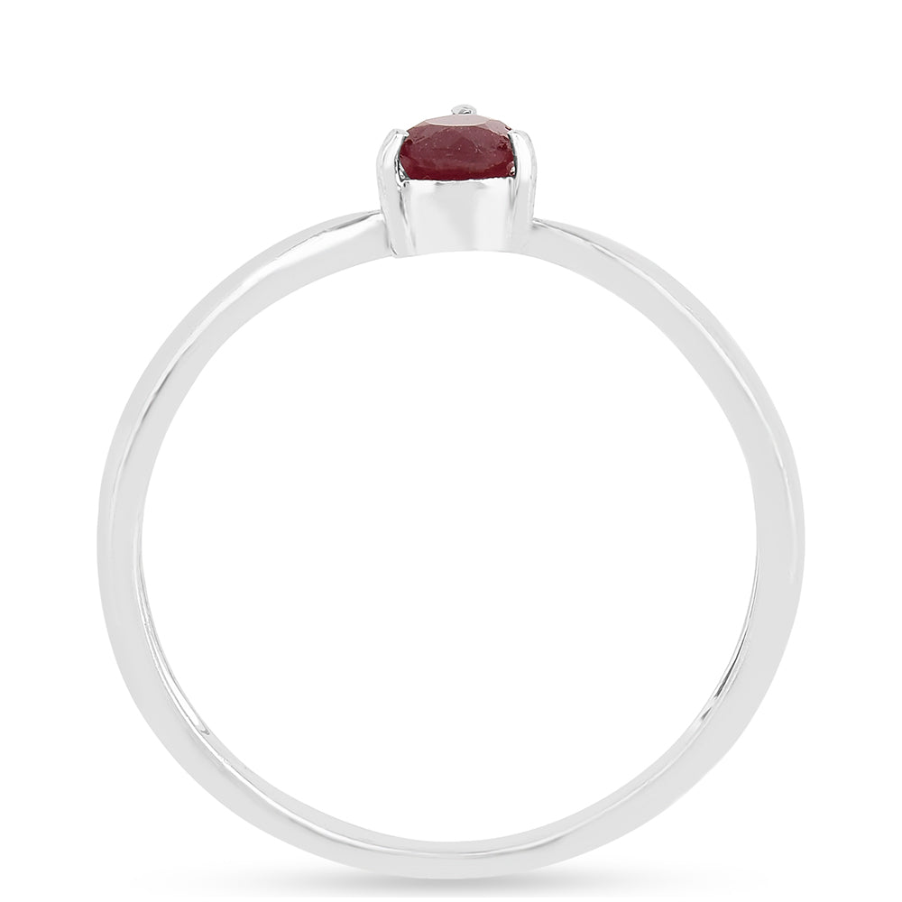 Strieborný Prsteň s Thajským Rubínom 3 