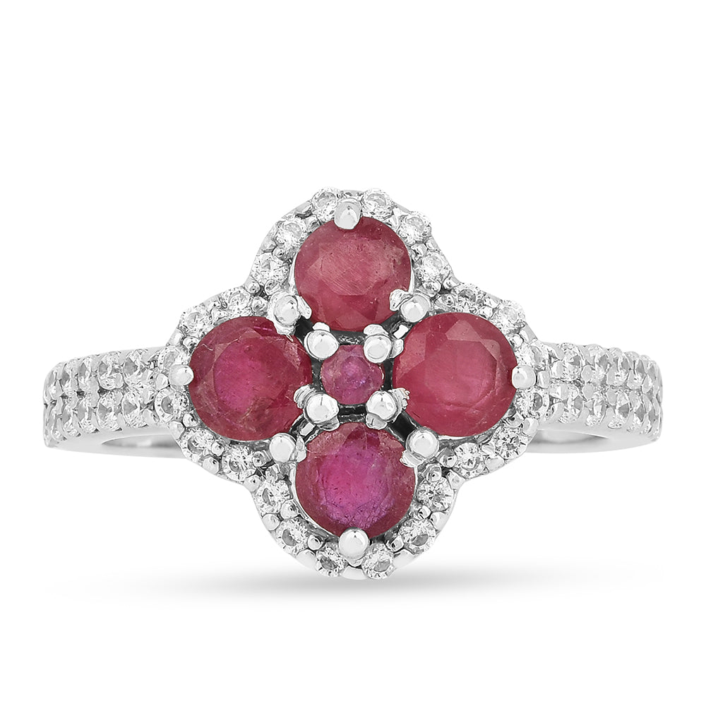 Strieborný Prsteň s Thajským Rubínom 2 