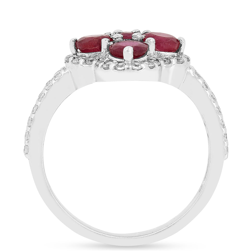 Strieborný Prsteň s Thajským Rubínom 3 