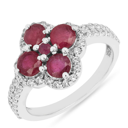 Strieborný Prsteň s Thajským Rubínom