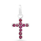 Kríž Strieborný Prívesok s Thajským Rubínom