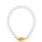 Pozlátený Strieborný Náramok s S Krémovú Sladkovodnou Perlou