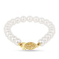 Pozlátený Strieborný Náramok s S Krémovú Sladkovodnou Perlou