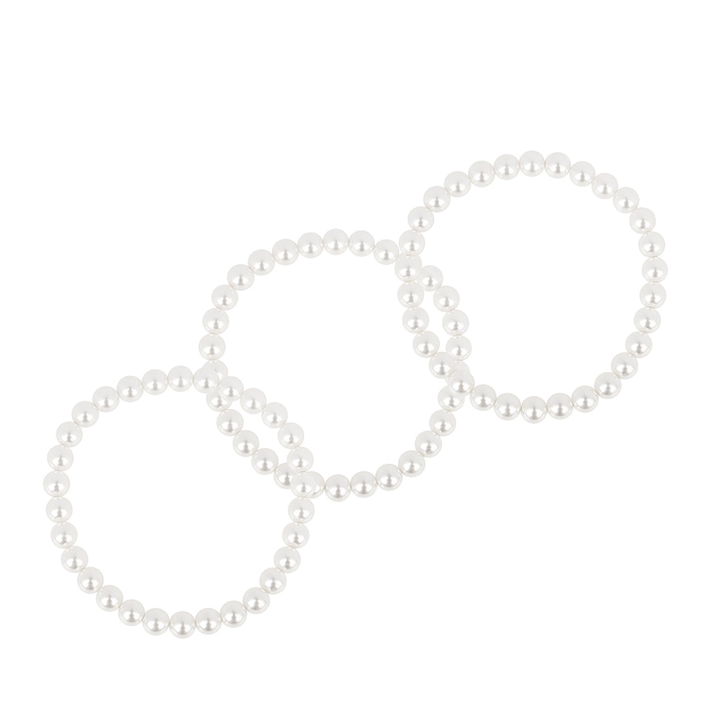 Korále Sada s S Krémovú Sladkovodnou Perlou