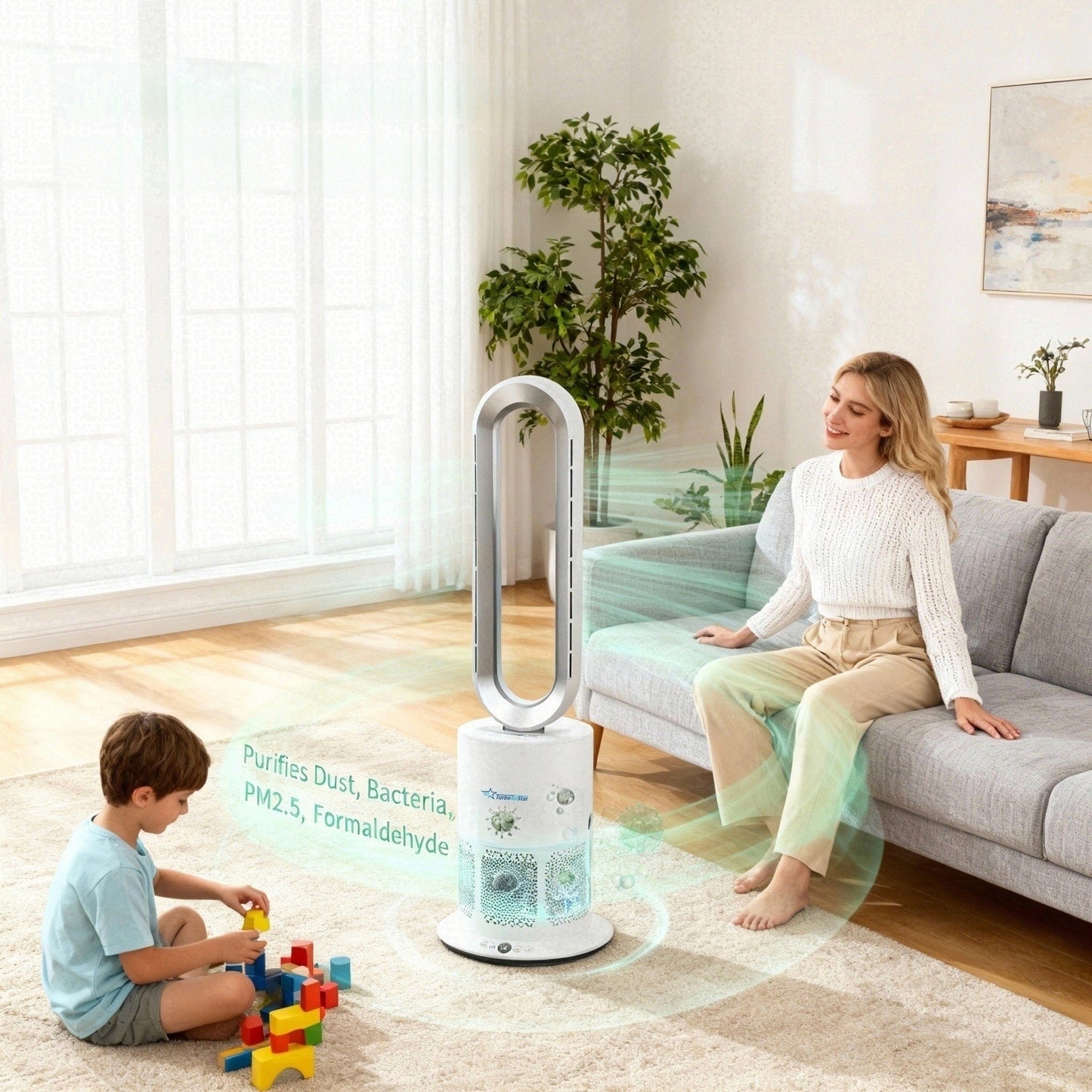 TurboAirStar Čistička vzduchu s ventilátorom na chladenie alebo ohriatie vzduchu