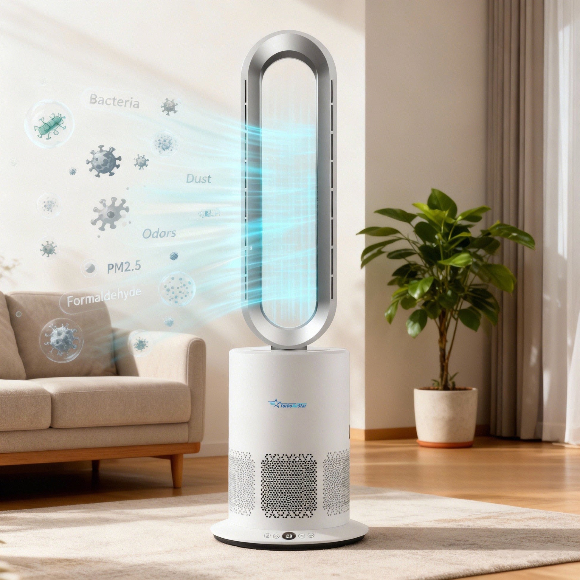 TurboAirStar Čistička vzduchu s ventilátorom na chladenie alebo ohriatie vzduchu 9 