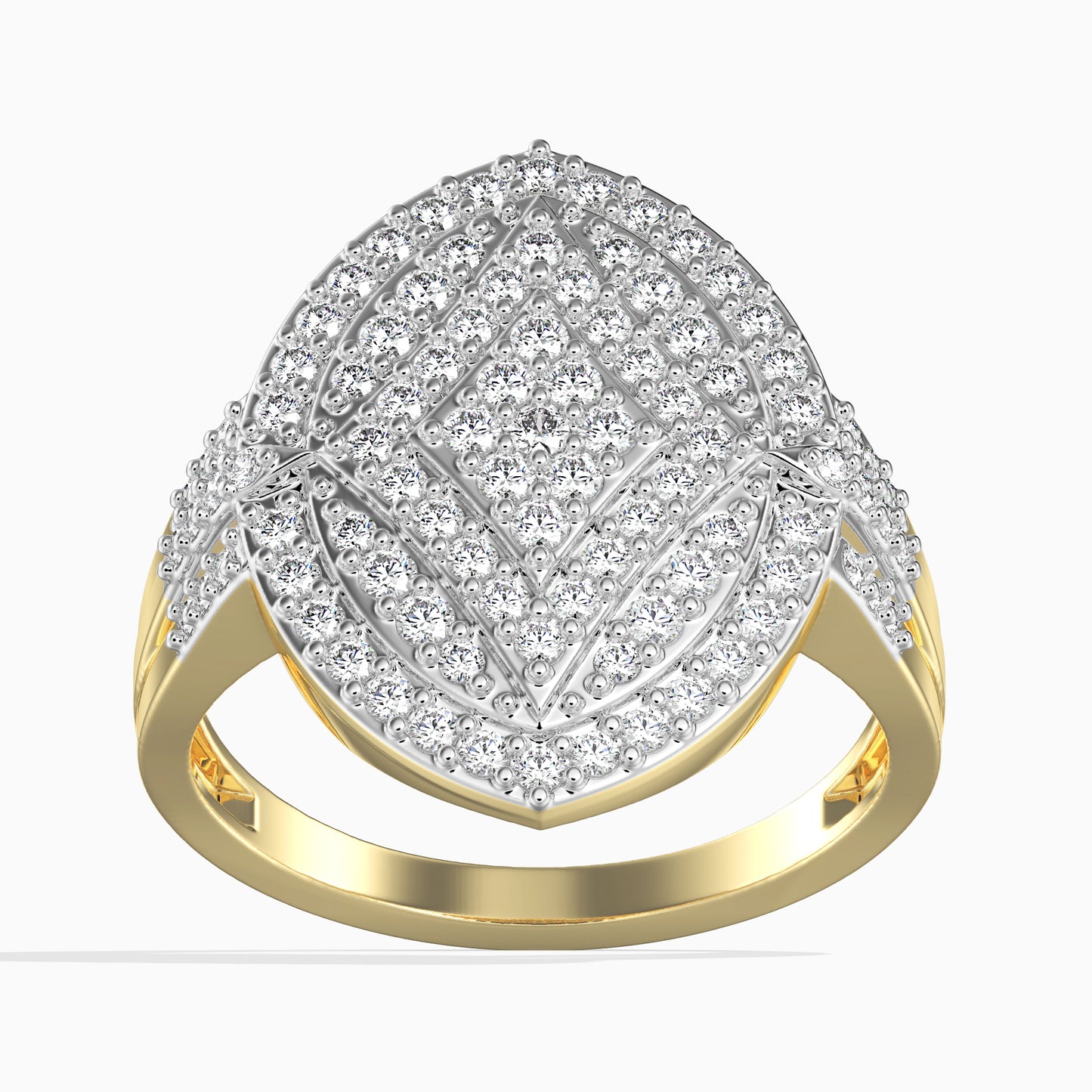 14K Zlatý Prsteň s Bielym Diamantom (95 ks)