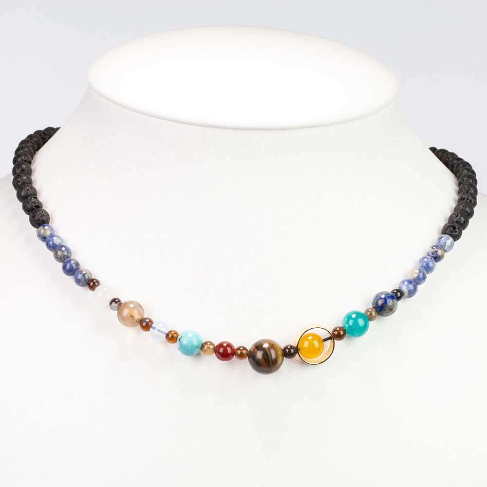Nugetový Náhrdelník s Lapisom Lazuli a Tigrím Okom 2 