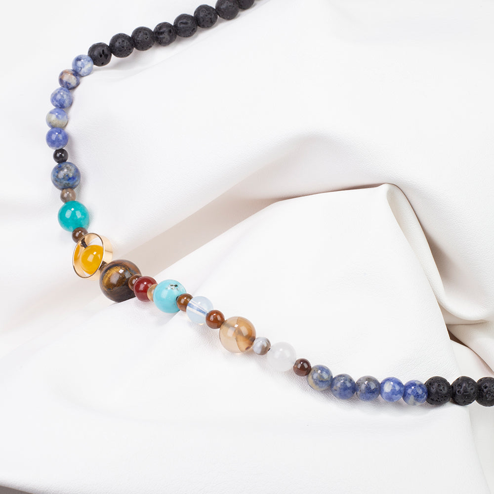 Nugetový Náhrdelník s Lapisom Lazuli a Tigrím Okom 7 