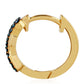 Pozlátené Strieborné Náušnice s Modrým Diamantom