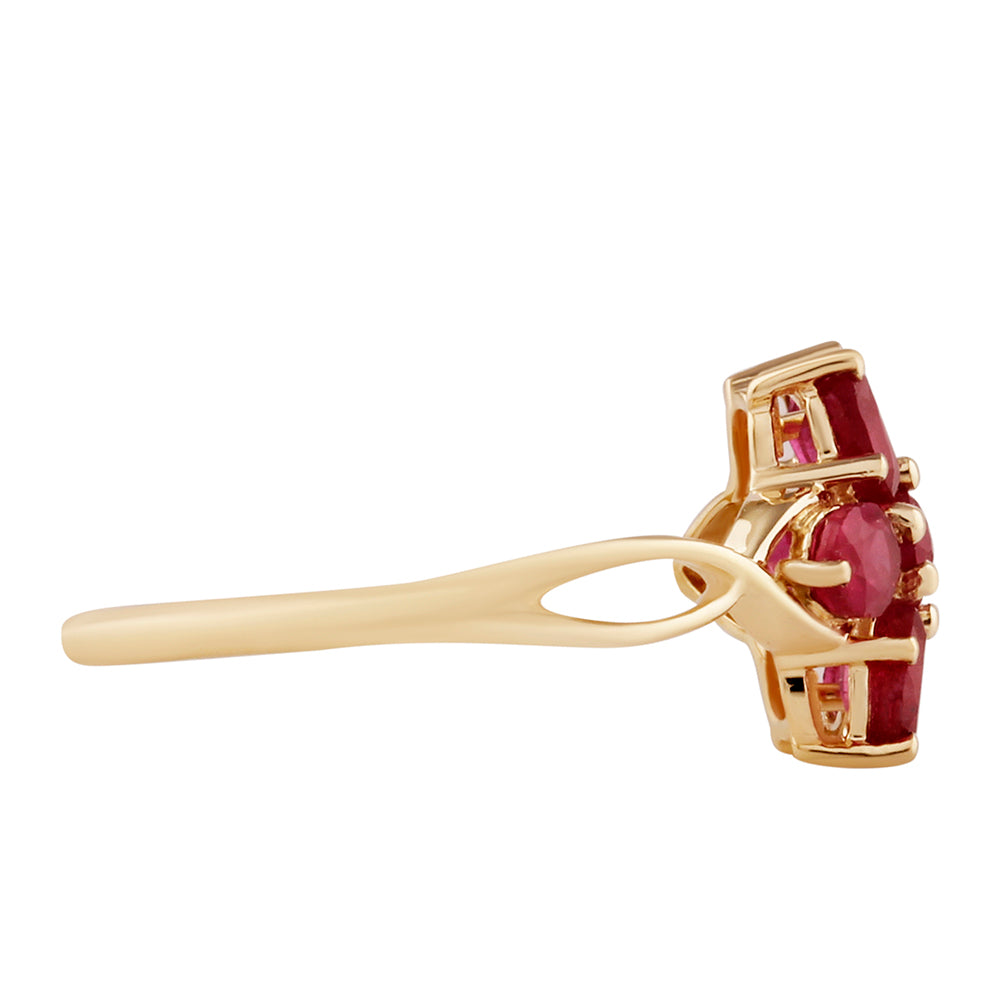 Zlatý Prsteň s Madagaskarským Rubínom 3 