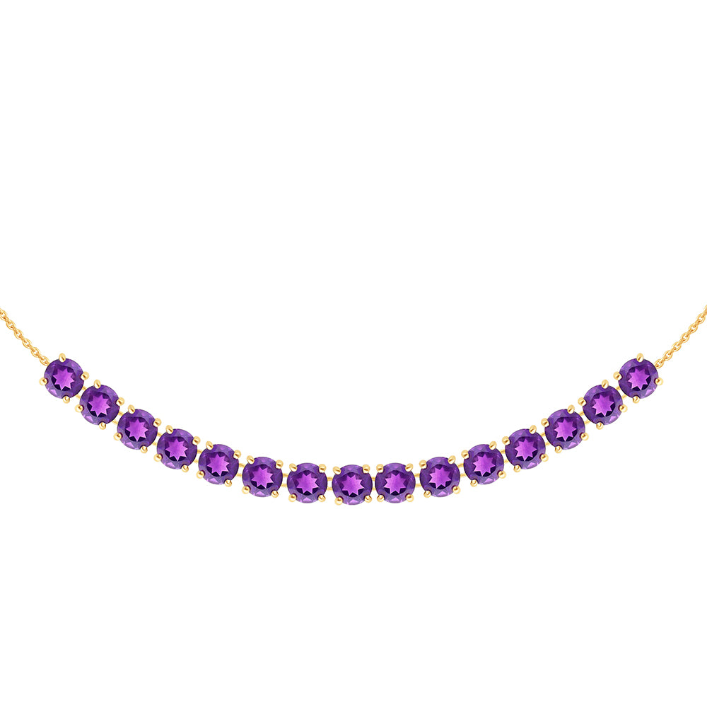 Pozlátený Strieborný Náhrdelník s Marockým Ametystom 2 