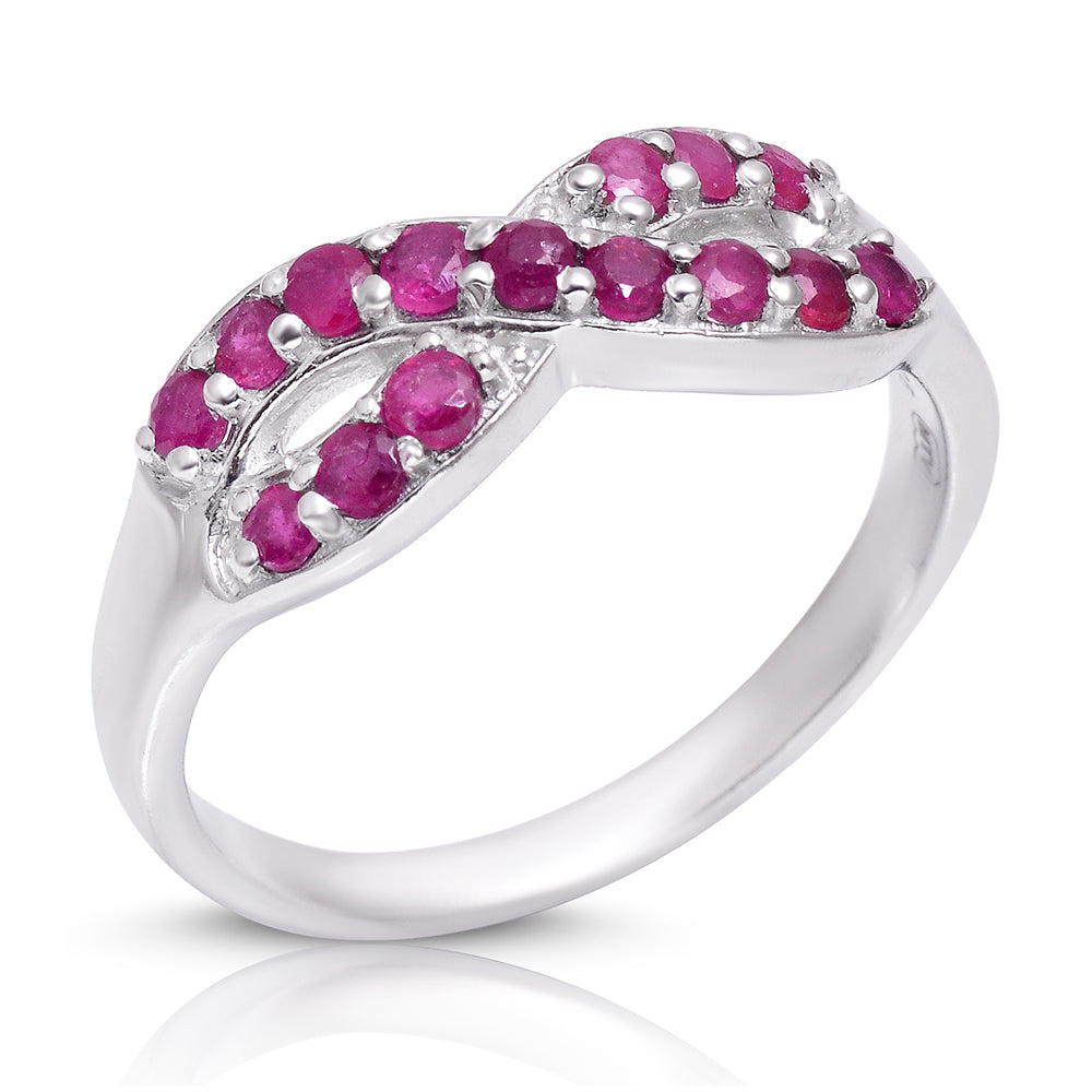 Strieborný Prsteň s Madagaskarským Rubínom 2 