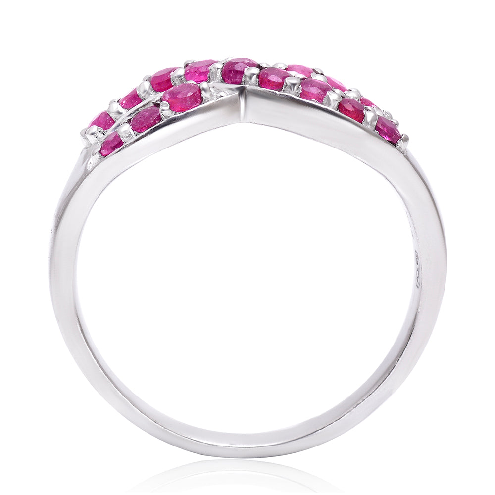 Strieborný Prsteň s Madagaskarským Rubínom