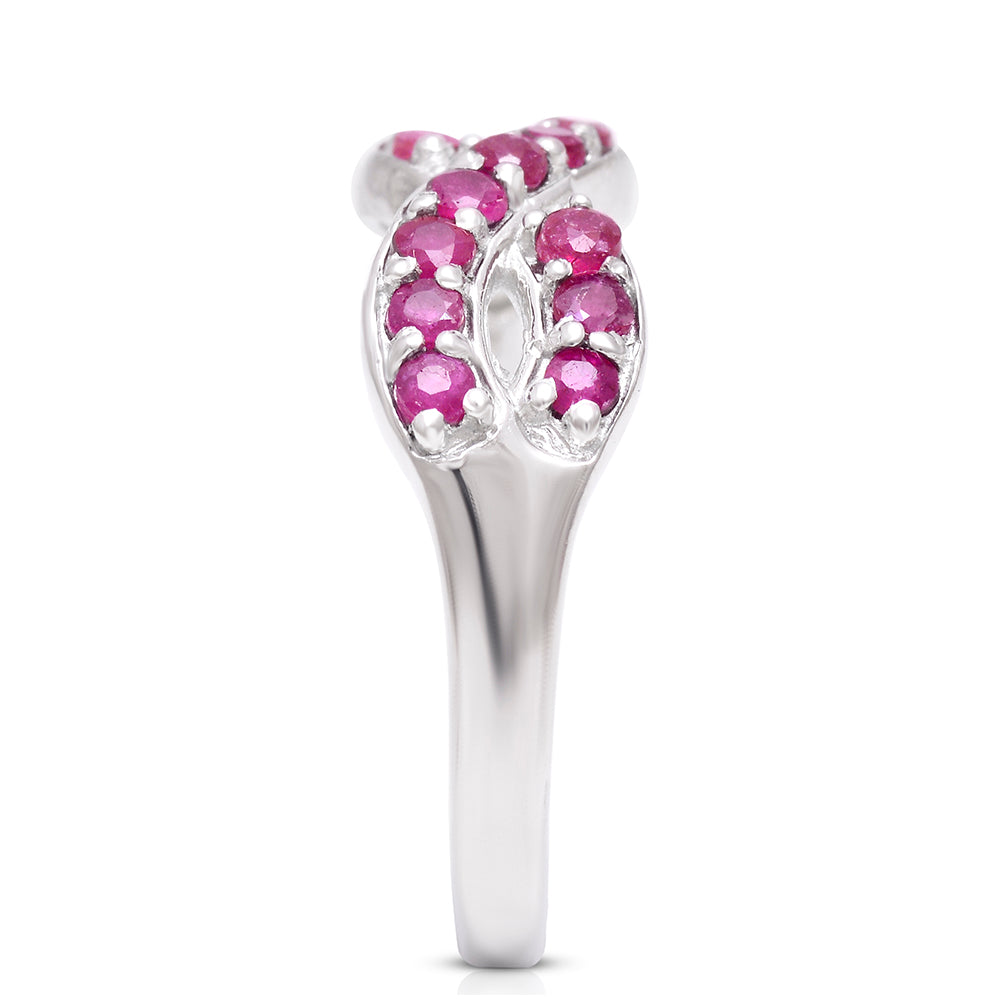 Strieborný Prsteň s Madagaskarským Rubínom 4 