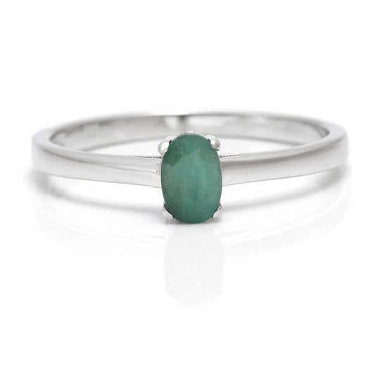 Strieborný Prsteň s Brazílskym Smaragdom