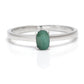 Strieborný Prsteň s Brazílskym Smaragdom