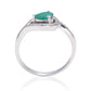 Strieborný Prsteň s Brazílskym Smaragdom a Bielym Topásom