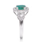 Strieborný Prsteň s Brazílskym Smaragdom a Bielym Topásom