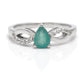 Strieborný Prsteň s Brazílskym Smaragdom a Bielym Topásom