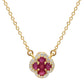 Pozlátený Strieborný Náhrdelník s Madagaskarským Rubínom