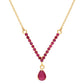 Pozlátený Strieborný Náhrdelník s Madagaskarským Rubínom